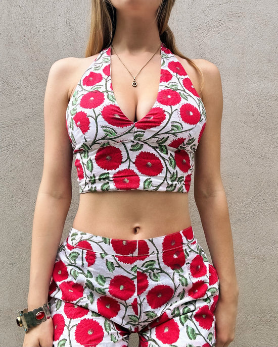 Poppy 70s Set - includes Halter Top and Shorts