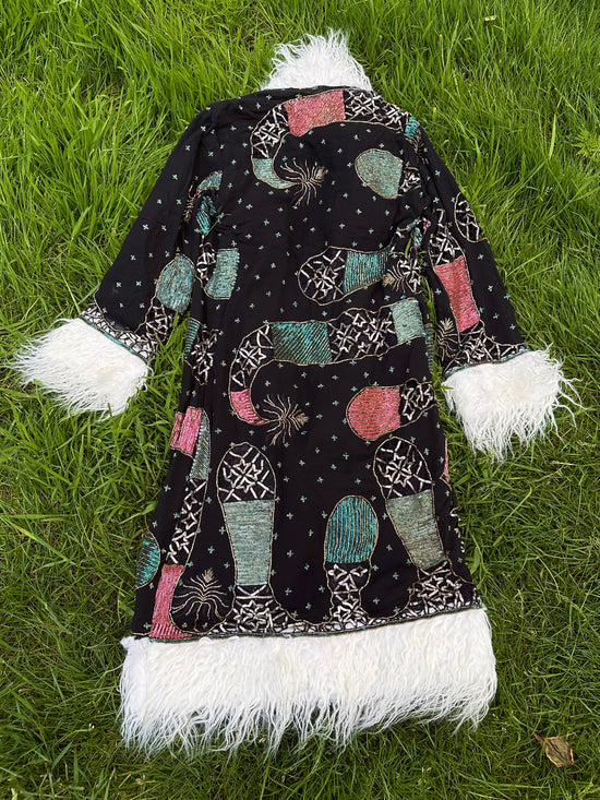 Dark Side Of The Moon Afghan Coat Size S