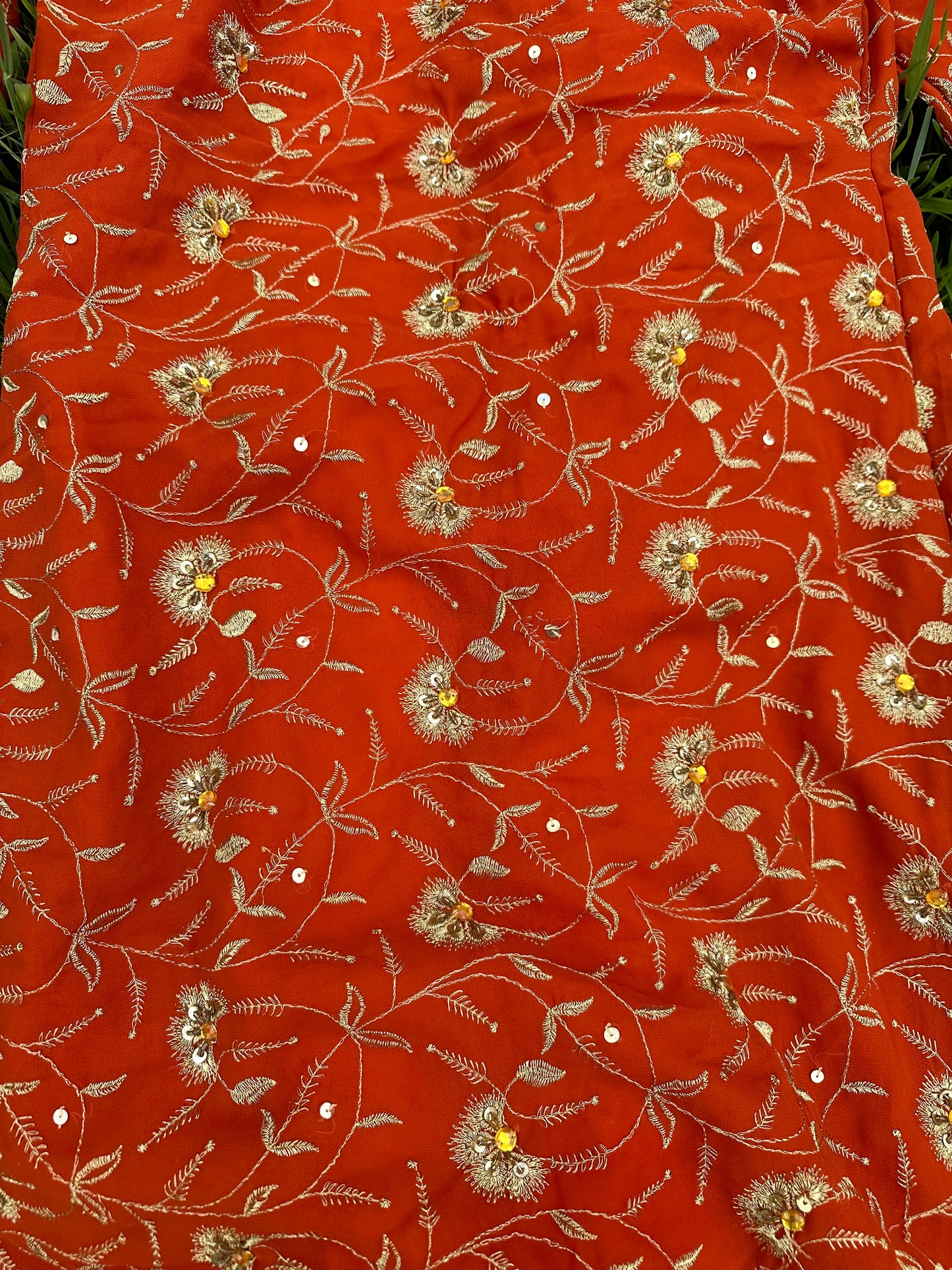 Tangerine Afghan Coat Size S
