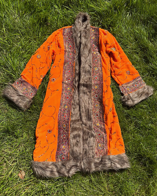Summer Of Love Afghan Coat Size L