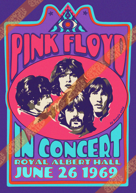 The Pink Floyd Print, Royal Albert Hall 1969 - Size A3 / 11.7 × 16.5 –  Boogie Child