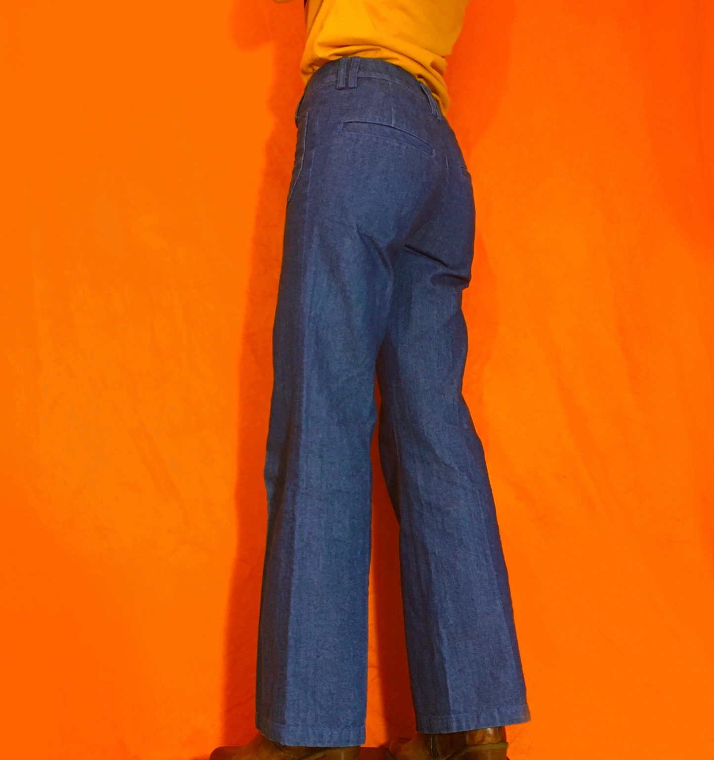 Vintage 90's Does 70's Blue Jean Blues Denim Flare Pant – Boogie Child